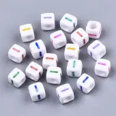 Opaque White Acrylic Beads
