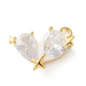 Brass Micro Pave Cubic Zirconia Charms