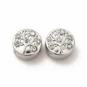 316 Surgical Stainless Steel with Crystal Rhinestone Beads