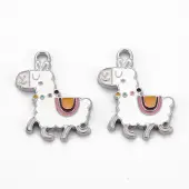 Rack Plating Alloy Enamel Pendants
