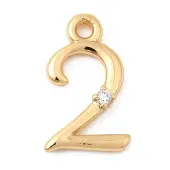 Brass Micro Pave Cubic Zirconia Charms