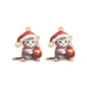 Christmas Alloy Enamel Pendants