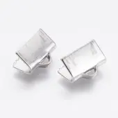 Tarnish Resistant 304 Stainless Steel Ribbon Crimp Ends