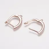 Brass Micro Pave Cubic Zirconia Earring Findings