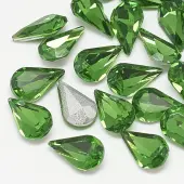 Pointed Back Glass Rhinestone Cabochons