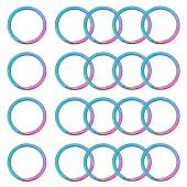 Unicraftale 20Pcs Ion Plating(IP) 304 Stainless Steel Split Key Rings