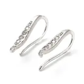 Brass Micro Pave Cubic Zirconia Earring Hooks