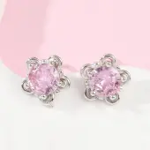 S925 Sterling Silver Cubic Zirconia Stud Earrings