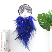Wire Wrapped Natural Sodalite Chip Tree of Life Hanging Decoration