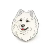 Dog Enamel Pin with Brass Butterfly Clutches