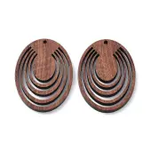 Walnut Wood Laser Cut Pendants