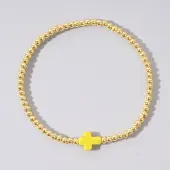 Brass Bead Stretch Bracelets for Women