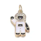 Brass Micro Clear Cubic Zirconia Pendants