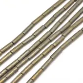 Column Natural Pyrite Beads Strands