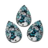 Single Face Printed Wood Big Pendants