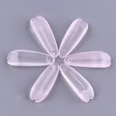 Transparent Spray Painted Glass Pendants
