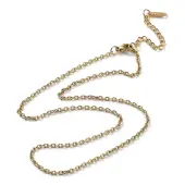 Ion Plating(IP) 304 Stainless Steel Cable Chain Necklace