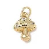 Brass Micro Pave Cubic Zirconia Charms