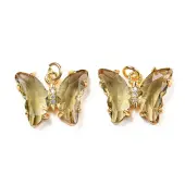 Brass Micro Pave Clear Cubic Zirconia Pendant