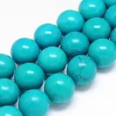 Natural Magnesite Round Bead Strands