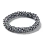 Crochet Glass Beads Braided Stretch Bracelet