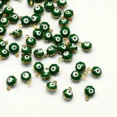 Golden Tone Brass Enamel Charms