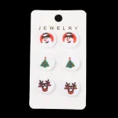 Christmas Theme Acrylic Stud Earrings for Women