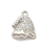 Brass Micro Pave Cubic Zirconia Charms