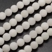 Natural White Jade Beads Strands