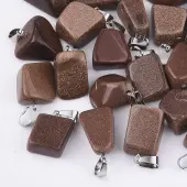 Synthetic Goldstone Pendants