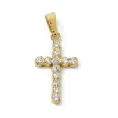 Ion Plating(IP) 304 Stainless Steel Micro Pave Cubic Zirconia Pendants