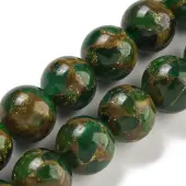 Synthetic Gold Clinquant Stone Beads Strands