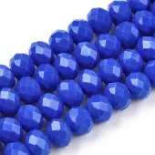 Opaque Solid Color Glass Beads Strands