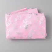 Snowflake Pattern Polyester Mesh Fabric