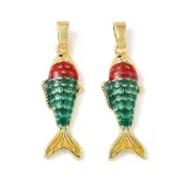 Brass Micro Pave Cubic Zirconia Pendants