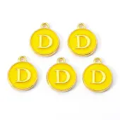 Golden Plated Alloy Enamel Charms