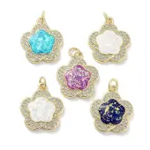 Brass Micro Pave Clear Cubic Zirconia Pendants