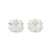 Brass Micro Pave Cubic Zirconia Beads