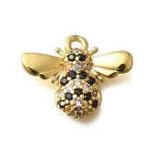 Brass Micro Pave Cubic Zirconia Pendants