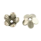 Tibetan Style Flower Alloy Bead Caps