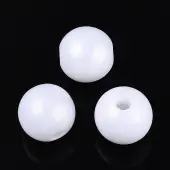 Rubberized Style Rainbow Opaque Acrylic Beads