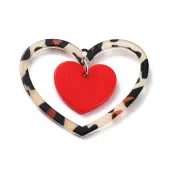 Valentine's Day Opaque Acrylic Pendants