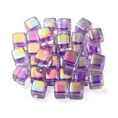 UV Plating Transparent Acrylic European Beads