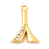 Brass Micro Pave Cubic Zirconia Pendants