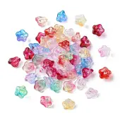 50Pcs Electroplate Glass Beads