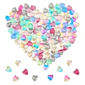 PandaHall 120pcs Heart Cabochons