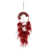 Retro Style Iron & Natural Red Agate Pendant Hanging Decoration