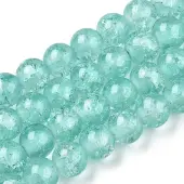 Baking Painted Crackle Glass Bead Strands