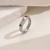 Brass Micro Pave Cubic Zirconia Rings for Women