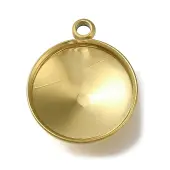 Ion Plating(IP) 304 Stainless Steel Pendant Cabochon Settings